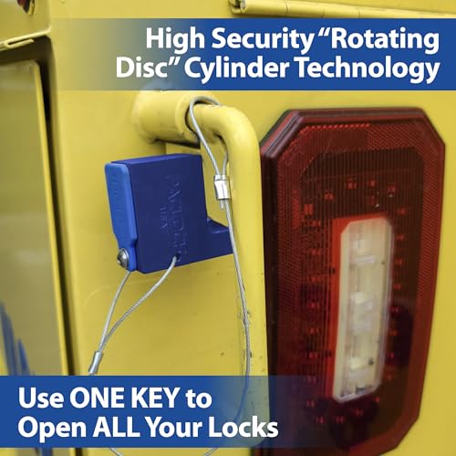 Image of PACLOCK's 17-600-Series Block-Lock, High Security Rotating Disc, Manufacturer-Controlled Key Assigning, Exclusive Key Number, U-Pick! Keyed Alike w / 1 Key, Black