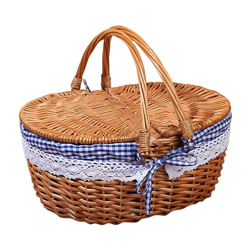 Cesta de mimbre ligera para camping y escapadas de fin de semana 8