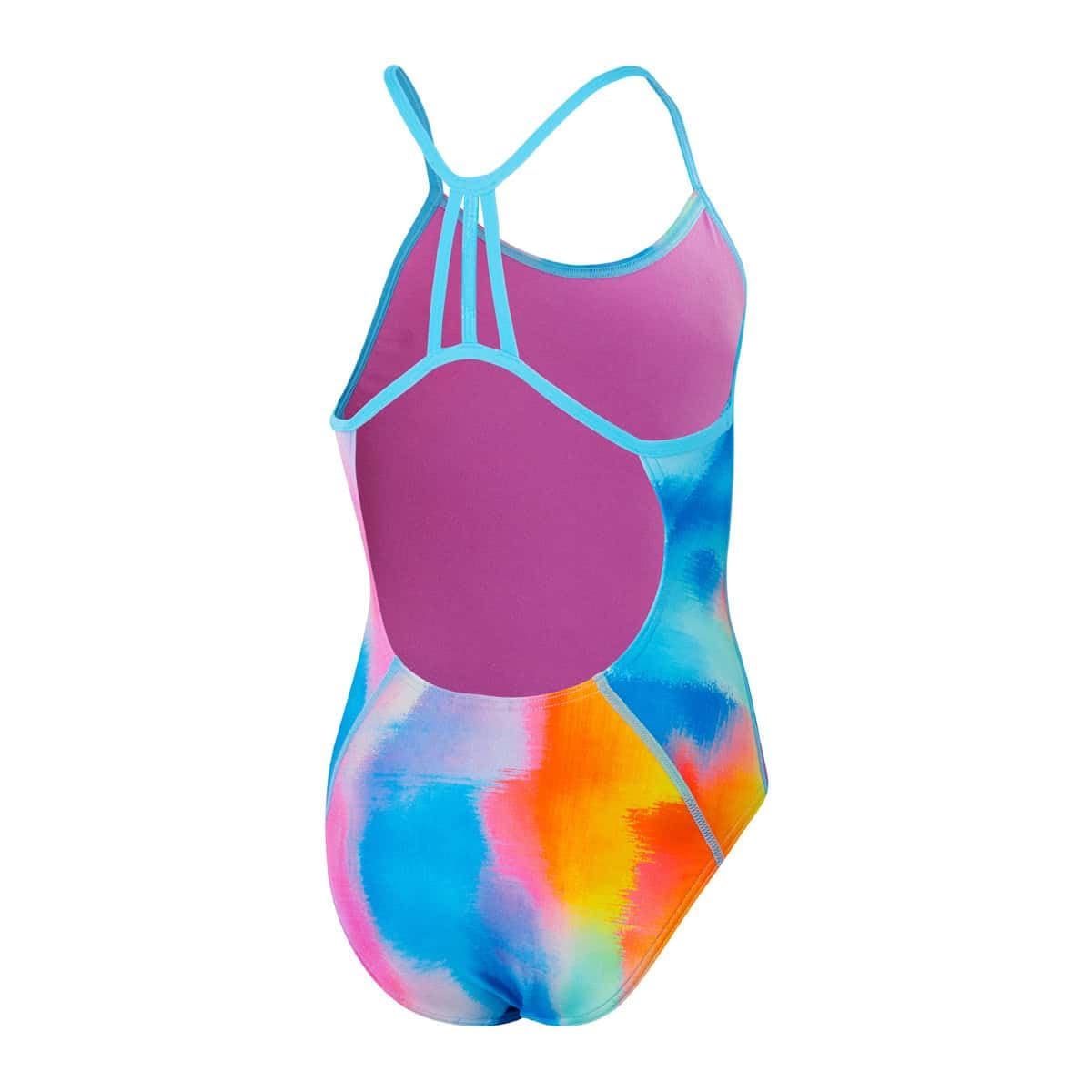 Speedo Ragazze Allover Lane Line Indietro