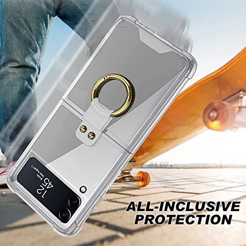 Per Samsung Z Flip 3 Custodia con Anello, Custodia...