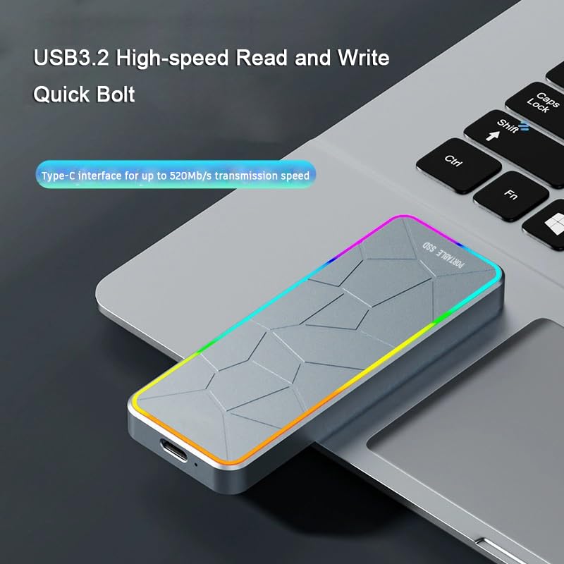 Dohaeris 256G Mobile Solid-State Drive Portable High-Speed SSD Mobile Solid-State USB Drive Dual-Purpose Mobile Phone Computer External Large Capacity Solid State Drive