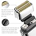 Suifaqi Premium 2pack Replacement Foil and Cutters for BaBy-liss PRO Barberology Double Foil Shaver, Compatible with BaBy-liss PRO Barberology FXFS2 Shaver, Silver
