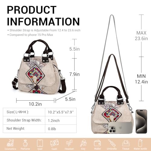 Tote Bag for Women With Zipper, Small Crossbody Bags for Women Trendy, Hand-Woven Shoulder Handbags3