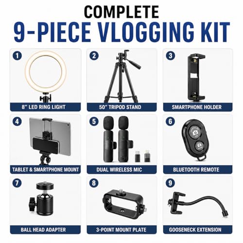 Kit de vlogging para iPhone y Android que mejora audio y luz 2
