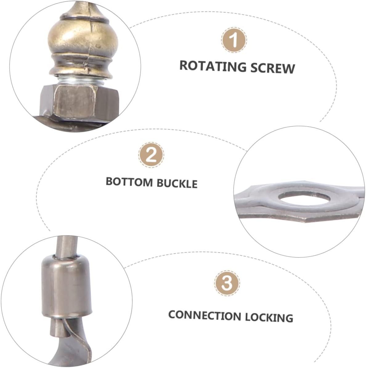 DOITOOL 10pcs Decorative Lampshade Fitter Lampshade Bracket Lamp Finials for Home Decor Random Style