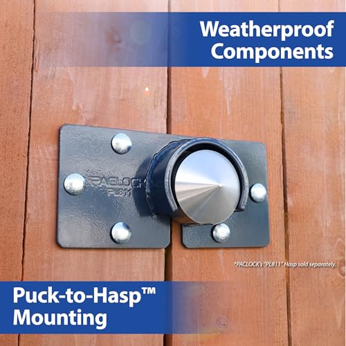 Image of PACLOCK's 9-Series Patented Cone Puck w /Tapped Holes, UCS, High Performance 6-Pin Cylinder, Keyed Differently w / 2 Keys, 304 Stainless Steel