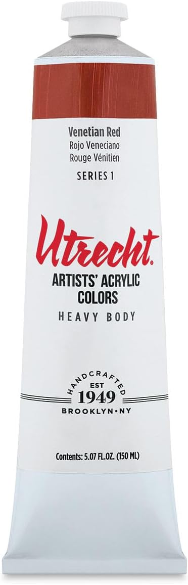 Utrecht Artists' Acrylic Paint - Venetian Red, 5 oz tube