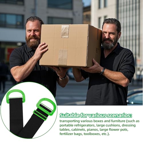 Tragegurte Umzug Verstellbare Schwerlast Möbeltragegurte Lasten 440lbs Tragehilfe Möbel Umzug Tragegurt Transportgurt Umzugsgurte für Möbel Boxen Klavier Bücherregalen(2 Pack)