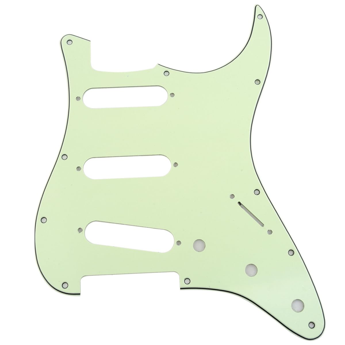 Pickguard Custom Greasy Groove Pickguard Fender Stratocaster SSS 11 Fori In Pelle Di Serpente Per Chitarra Elettrica Pickguard 11 Fori Greasy Groove - Foto 9