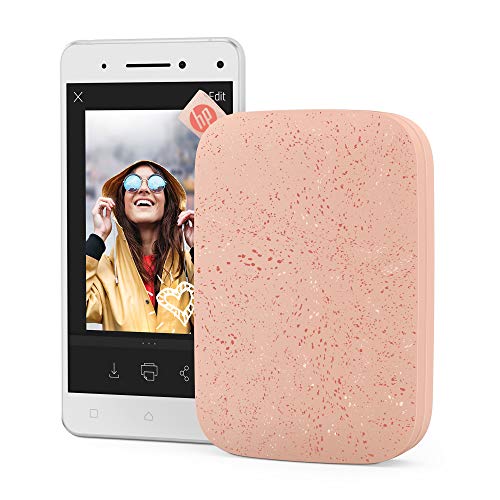 HP Sprocket Portable 2x3 Instant Photo Printer (Blush Pink) Print Pictures on Zink Sticky-Backed Paper from Your iOS & Android Device.