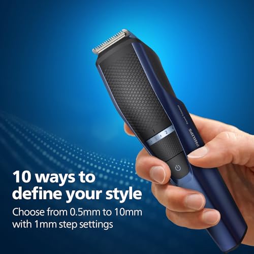 Image of Philips India's No.1 Men's Trimmer* | Lift & Trim Technology | Skin Friendly Beard Trimmer for Men | Effortless Styling | Self-Sharpening Blades | 60 mins runtime | 3 yrs warranty* | BT3325