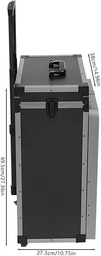 Miniatura 2 de Estuche de maquillaje grande con ruedas para profesionales, organizador de cosméticos móvil de 4 ruedas con mesa de belleza plegable, luces LED