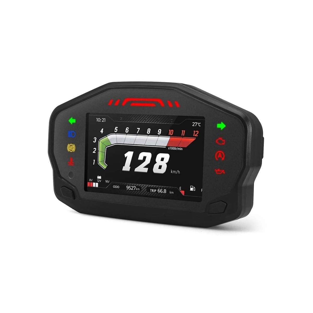 Odómetro Motocicleta Velocímetro Velocímetro Digital para Motocicleta, Odómetro, Indicador De Combustible para 1/2/4 Cilindros, Tacómetro