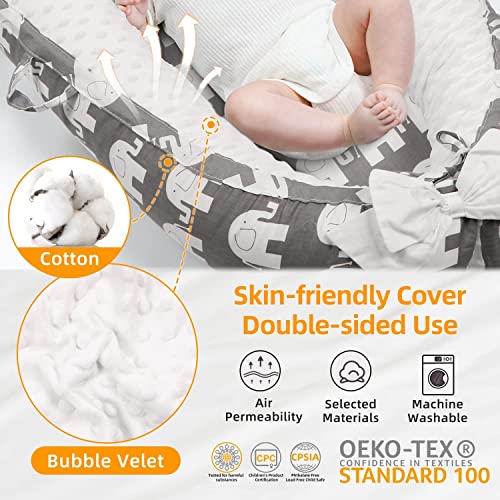 Portable Baby Nest Bed With Pillow Cushion Born Travel Bed For Outdoor Bed Baby Lounge Crib Drop Bassinet Nest Infant (Animal) #TOP4