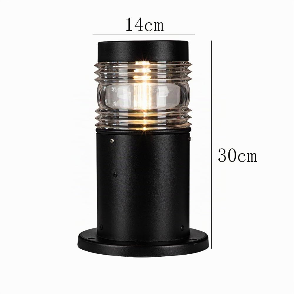 Retro Lámpara de Sobremuro para Exteriores,Impermeable Luces de Pedestal Camino Luces Poste Aluminio Farola de Exterior E27 Jardín metal Patio Paredes Porche Terraza villa puerta balcón (D)