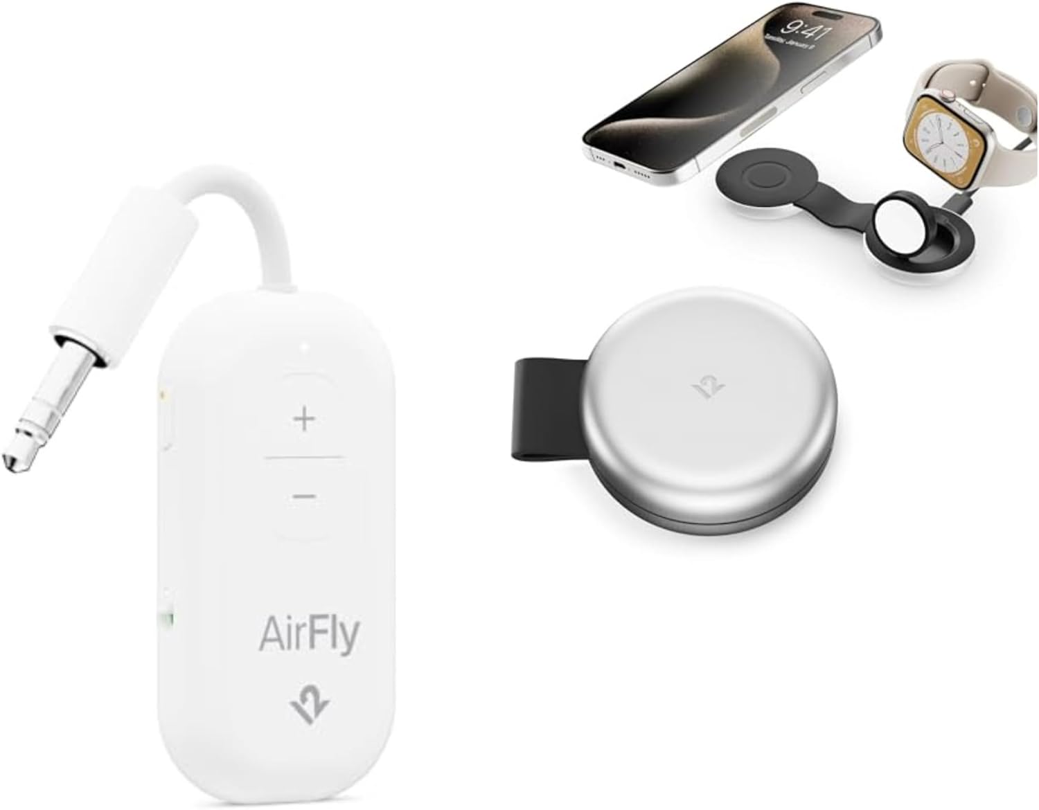 AirFly Pro 2 Bluetooth Adapter + Butterfly 2-in-1 MagSafe Wireless Charger