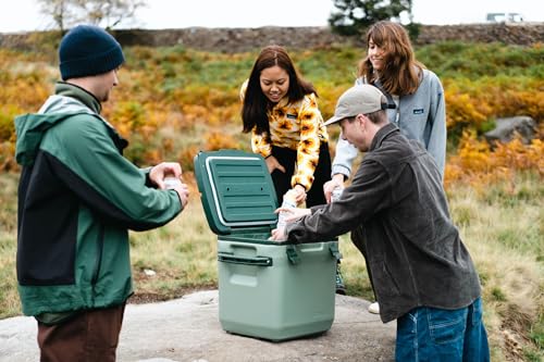 Image of Stanley Adventure Outdoor Cooler 30 qt | Heavy Duty Outdoor Camping Cooler with Easy Carry Side Handles | 4 Days Cooling Ice Chest for 40 Cans | Flat Top Doubles as Seat | BPA-Free | Tigerlily Plum
