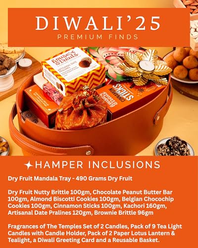 Image of Hyperfoods Diwali Gifts for Family and Friends Diwali Gift Hampers, Chocolate Gift Hampers, Dry Fruit Hampers, Deepawali Gift Hampers, Ideal Deepawali Hampers for Employees