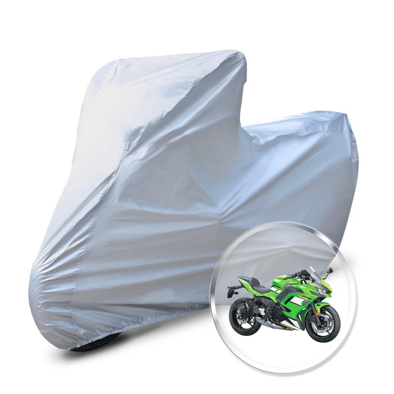 Image of Neodrift 'CrystalMax' Bike Cover for Kawasaki Ninja 650 (All-Weather Motorcycle Protection, Water & UV Resistant, Dustproof, Windproof).