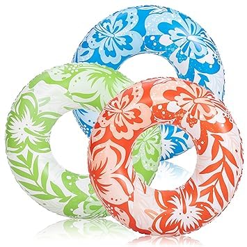 Image of Inflatable Swimming Rings for Adult| Printed Floater for Summer Fun|Circle Swim Tube for Pool Party, Lake, Beach| Swimmer Training Aid|Water Safety Float for Kids 9+ Pack of 1
