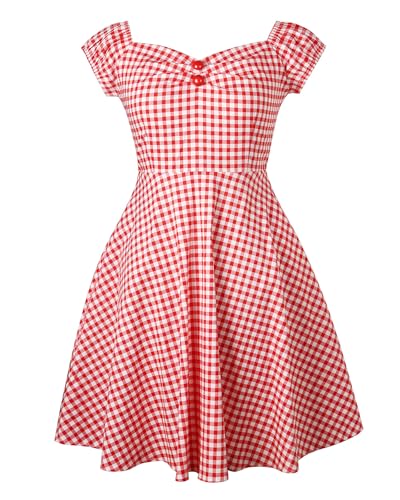 Image of YARN & INK Retro Swing Dresses for Women 1950s Vintage Rockabilly Clothes Pinup Clothing Cocktail Party Dress