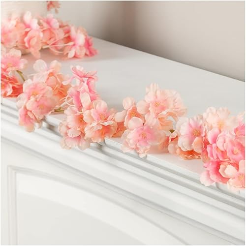 Vista 7 de Factory Direct Craft Guirnalda artificial de flores de cerezo de primavera para decoración de Pascua y exhibiciones de primavera Cereza primaveral