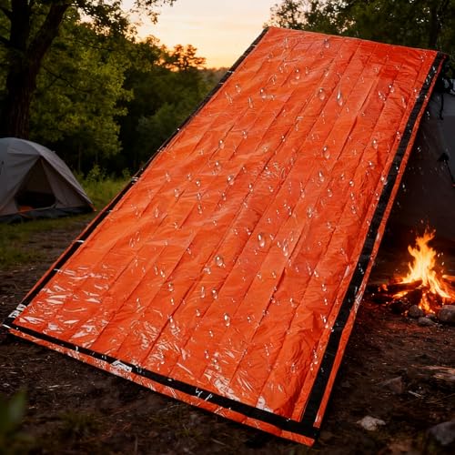 Sac De Couchage pour Camping - Équipement Anti Vent,Couverture Thermique pour Camping,pour Adultes Hommes Femmes Adolescents Randonnée Trekking Pêche Aventure – Image 4