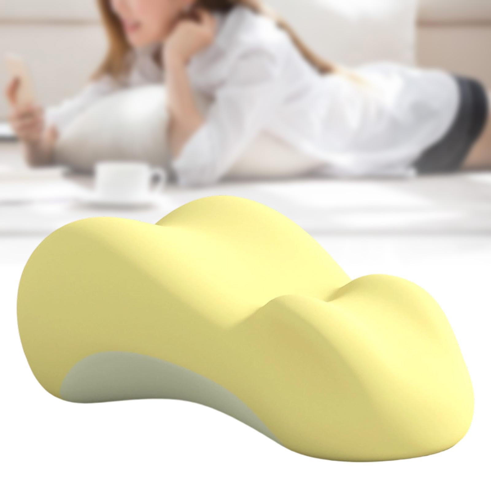 Colcolo Almohada de Lectura para Cama, de Espuma viscoelástica, elevadora de piernas, para sofá, Dormitorio, cómoda, Transpirable, Ligera, versátil, Amarillo