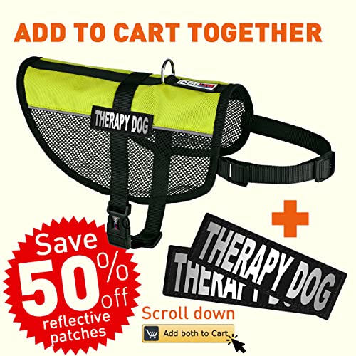 Dogline Maxaire Multi-Purpose Mesh Vest For Dogs And 2 Removable Therapy Dog Patches, Large, Green #TOP6