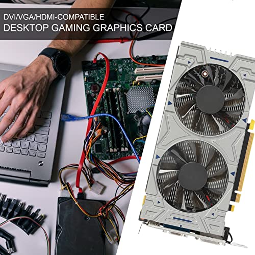 Samfansar Gaming Graphics Card High-Performance Computer Desktop Video Card Game Playing With Cooling Fan Black #TOP3