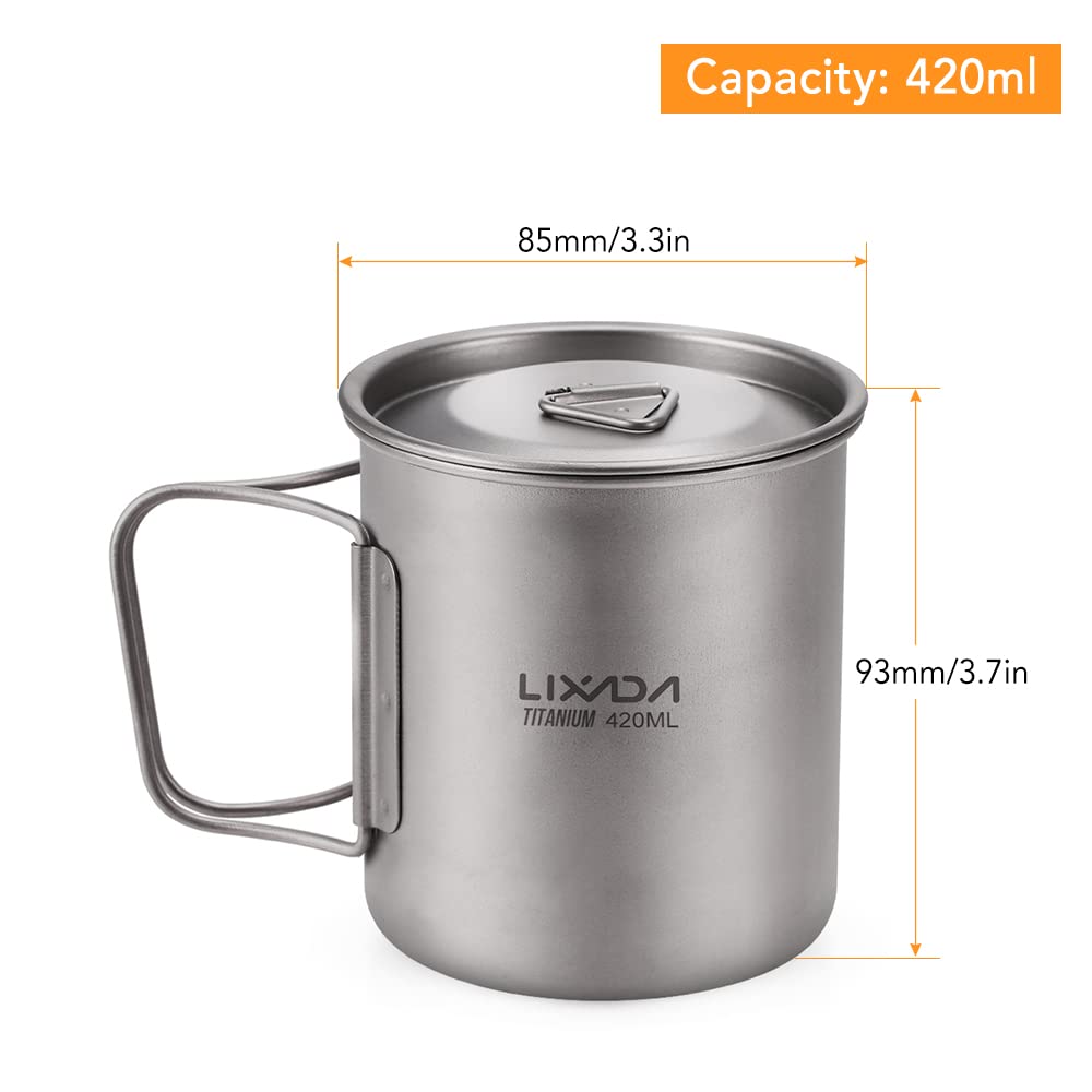 Amazon.co.jp: Lixada チタンカップ チタンシングルマグ 調理器具