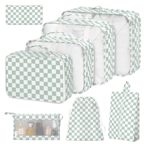 8 Set Packing Cubes for Suitcases,Suitcase Organizer with Shoe,Cosmetics,Clothing, and