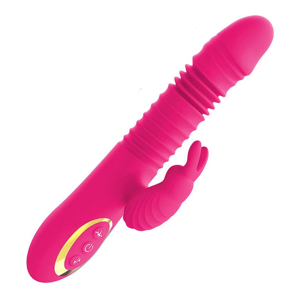 AAKOMA Vibratore a Spinta, Vibratore Clitorideo Punto G Impermeabile e Ricaricabile Vibratore Dildo in Silicone Realistico con 10 Modalità di Vibrazione di Frequenza, Giocattoli Sessuali Donne Rosso