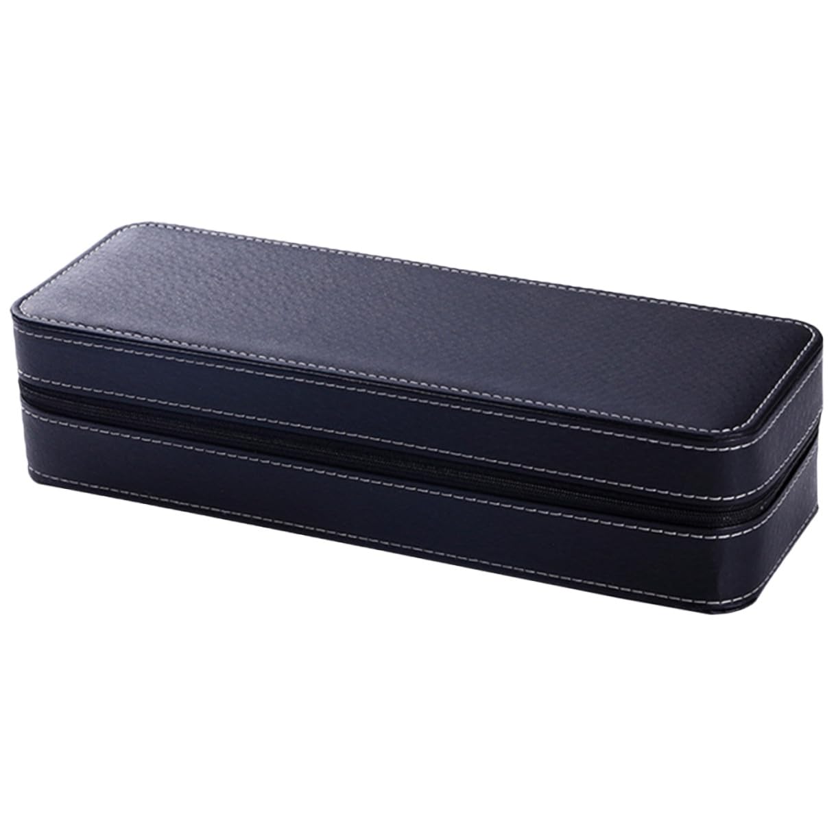 Boîte à montre portable à fermeture éclair pour 6 montres noir étui de voyage compact et maison