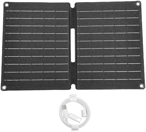 Painel Solar de 16W, Carregador Solar Dobrável para Acampamento B...