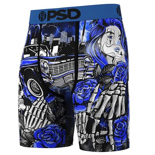 PSD Men's Boxer Briefs - Lowriders, 7 Inch Inseam, Moisture-Wicking, 4-Way Stretch, Boxer Briefs for Men, Small