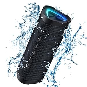 Vanzon Bluetooth Speakers, V40 Wireless Portable Bluetooth Speaker with TWS Dual Pairing, 24W Stereo Sound and 24H Playtime, IPX7 Waterproof Bluetooth Speaker for Home and Outdoor
