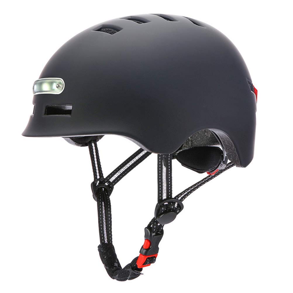 Casco de Ciclismo Ligero, Casco de Bicicleta con Luz LED Casco de Rueda de Patineta Eléctrica Casco de Patineta con Luz LED y Luz Trasera