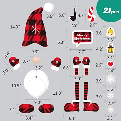 D-Fantix Christmas Gnomes Magnet Set, 21 Pcs Refrigerator Fridge Magnets Strong Swedish Tomte Gnome Holiday Scandinavian Magnetic Christmas Decorations For Metal Door, Cabinets #TOP6