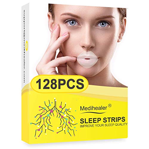 128PCS Sleep Strips for Mouth Breathers for Better Nose Breathing&Less Mouth Breathing, Mouth Strips for Instant Mouth-Snoring Relief, Advanced Gentle Sleep Mouth Tape for Good Sleep&Dry Mouth Relief