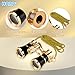 HQRP 3x25 Opera Glasses Theater Binoculars, w/Crystal Clear Optic (CCO), Black with Gold Trim w/Necklace Chain, for Adults Kids Women in Musical Concert Sport Events etc.