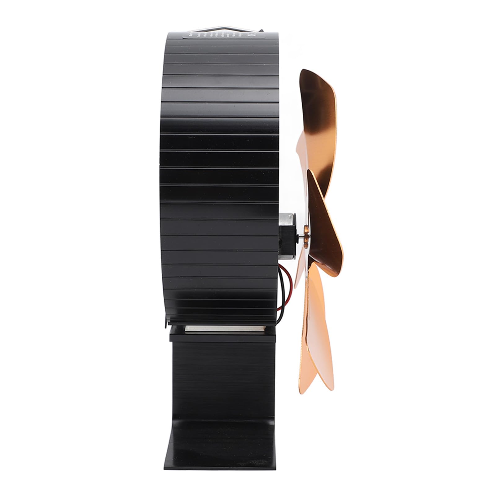 Zerodis Ventilatore per Stufa a Legna, Ventilatore per Camino a 6 Pale, Alimentato a Calore, Non Elettrico, con Circolazione del Rapida e Forma a Mezzaluna, Termoelettrico p (GOLD)