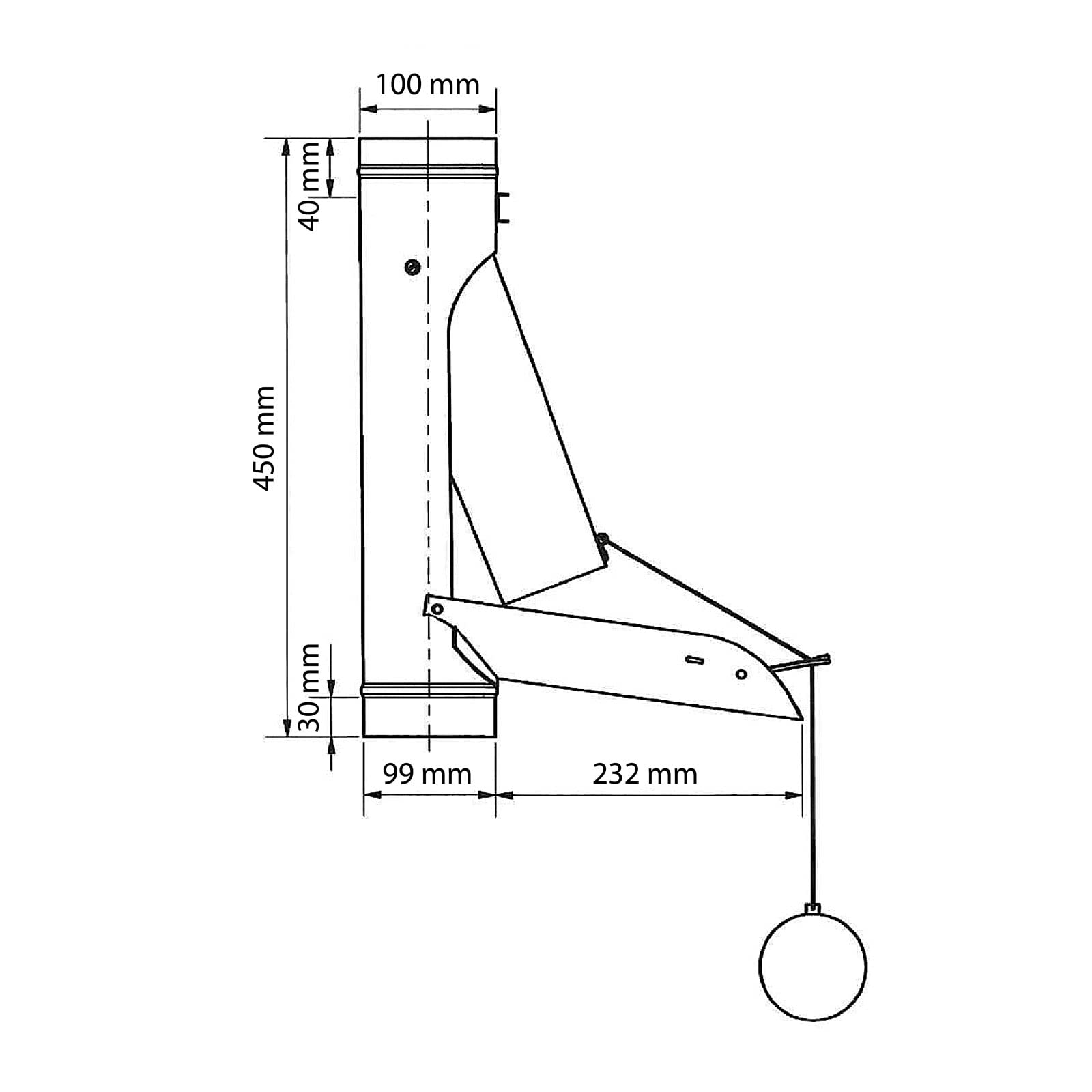 Regenwasserklappe Kupfer automatisch mit Schwimmer DN 100 inkl. Adapter Regenrohrklappe mit Kugel zum Befüllen von Regentonnen, Regenfässer und kleineren Regenwassertanks.