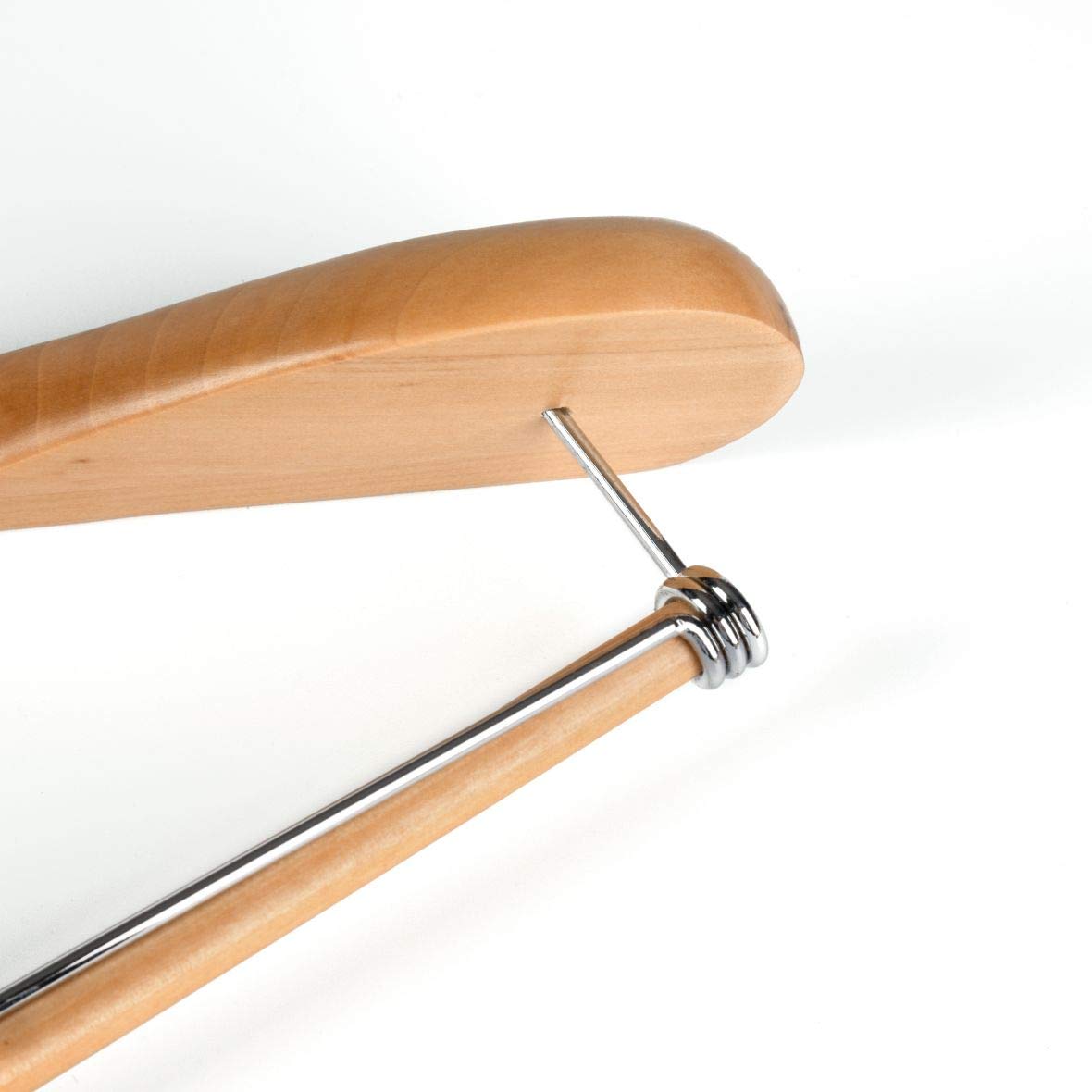 Hochwertige Luxus-Holz-Kleiderbügel, breiter Holz-Kleiderbügel für Mäntel und Hosen, Retro-Finish (30, natürliche Oberfläche)