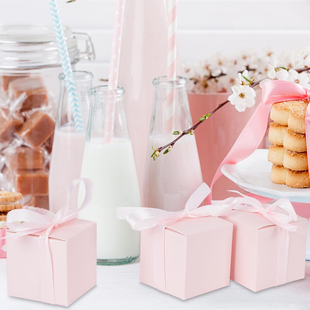 PH PandaHall 25 Scatole Bianche di Carta A Casa per Regalo - Confezioni per Dolcetti, Conto Alla Rovescia per Laurea Matrimoni Feste, 8x8x13.5cm