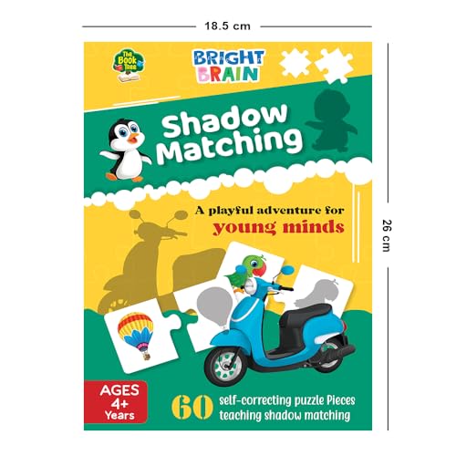 Image of The Book Tree Bright Brain Shadow Matching 60 (30 Sets) Piece Jigsaw Puzzle for Preschoolers, Educational Toy for Learning Matching Pictures, Gifts for Kids Ages 3 to 6 by Majestic Book Club