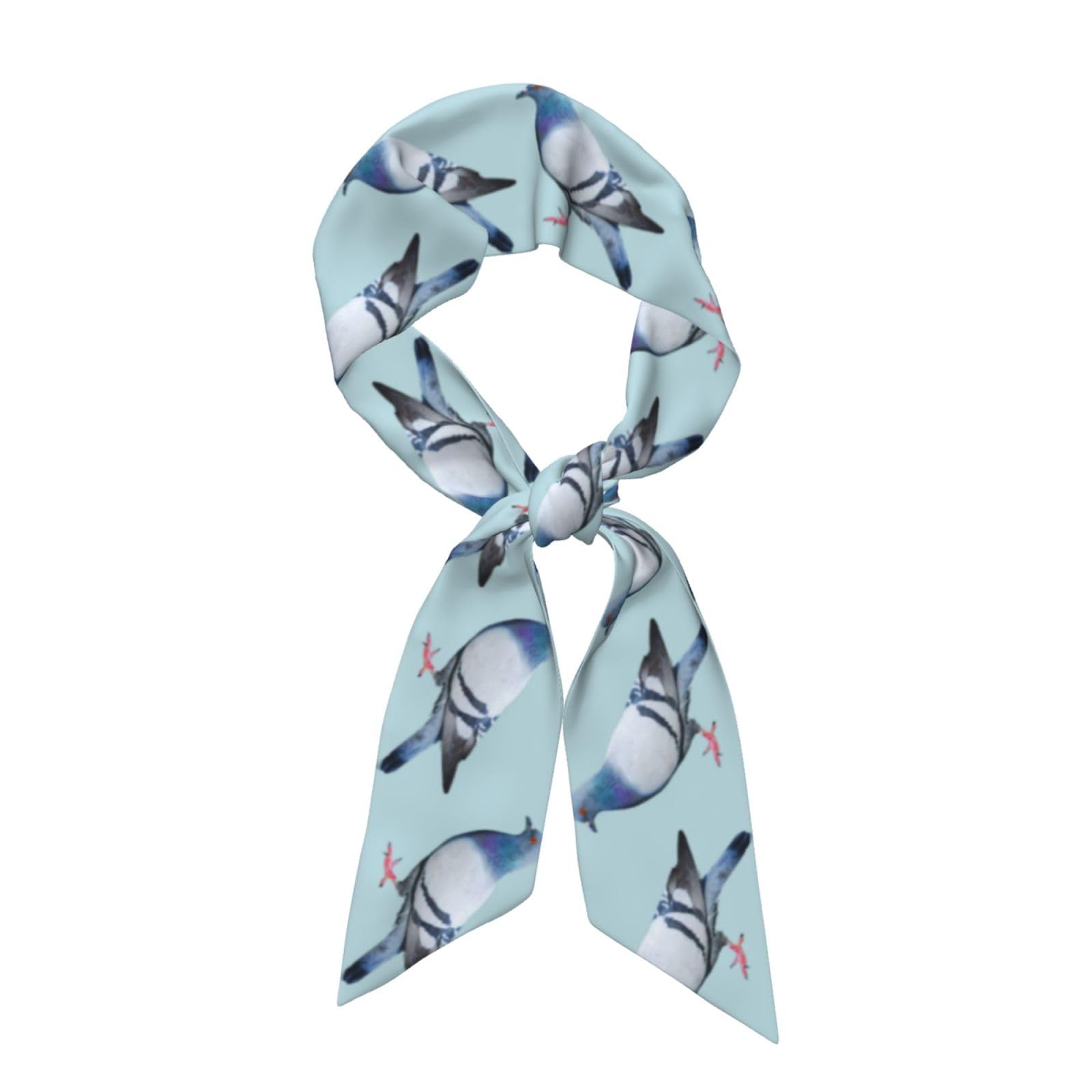 Kapptyy Women's Black Pigeon Colorful Fashion Scarf Spring Fall Lightweight Patterned Accessory