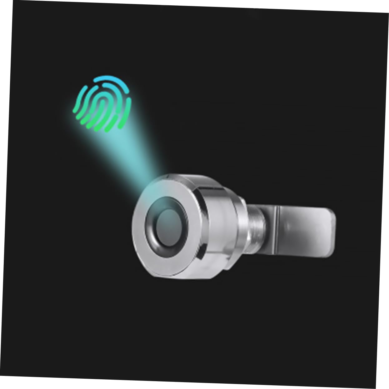Tofficu 2 Schubladenschloss mit Fingerabdruck Sperre zum Entsperren per Fingerabdruck Elektronische Schloss Schlüsselzubehör Schloss ersetzen Sperrteil Metall Material Silber