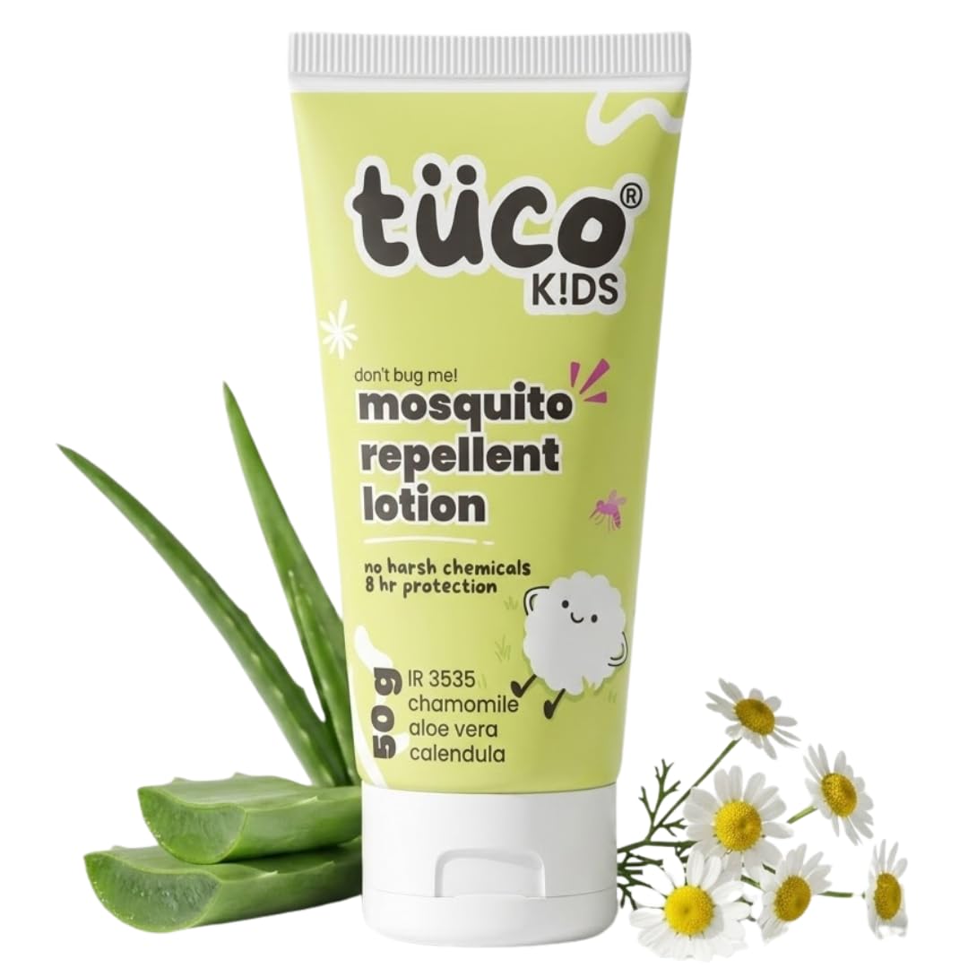 Tuco® Kids Don't Bug Me Mosquito Repellent Lotion | Chamomile, Aloe Vera and Calendula | Safe for Kids & Baby | Protects from Dengue, Malaria, Chikunguniya | DEET Free | 100% Natural with 8 hr. Protection | Age 0-10 Years | 50ml-image-45