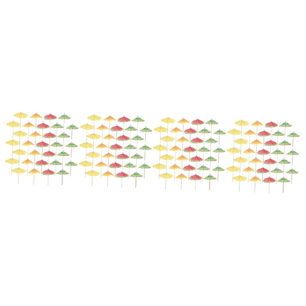 BESTonZON 160 Pezzi Bastoncino di Frutta Mini Ombrelli Mini Cibo Mini Decor Cocktail Picks per Bevande Dessert Picks Cocktail Guarnito Cocktail Stick Cibo Ristorante Antipasto Picks